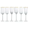 Bitossi Home Clear Set Of 6 Mixed Shapes Flutes