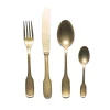 Bitossi Home 24 Pieces Cutlery Set Gold Matte Finish