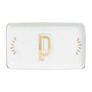 Bitossi Home Rectangular Tray Letter P