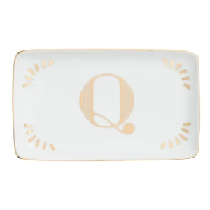 Bitossi Home Rectangular Tray Letter Q