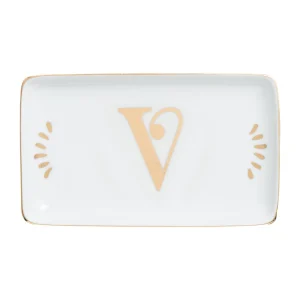 Bitossi Home Rectangular Tray Letter V