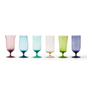 Bitossi Home Set 6 Beer Glasses Assorted Shapes