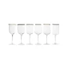 Bitossi Home Set 6 Clear Goblets Mixed Shapes