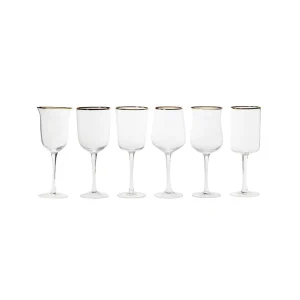 Bitossi Home Set 6 Clear Goblets Mixed Shapes