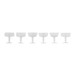 Bitossi Home Set 6 Goblets Assorted Shapes - Transparent Texture