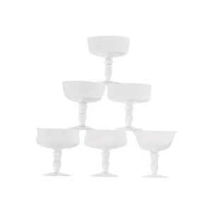 Bitossi Home Set 6 Goblets Assorted Shapes - Transparent Texture