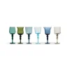 Bitossi Home Set 6 Goblets Texture Blue/Green Nuances