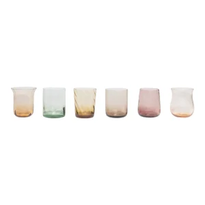 Bitossi Home Set 6 Tumbler - Texture Amber/Pink Nuance